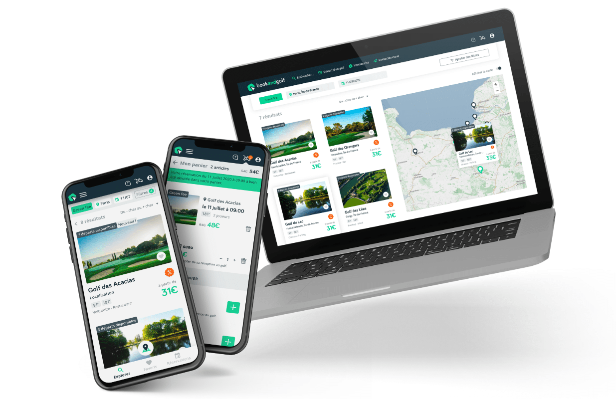 Application de réservation de green fee